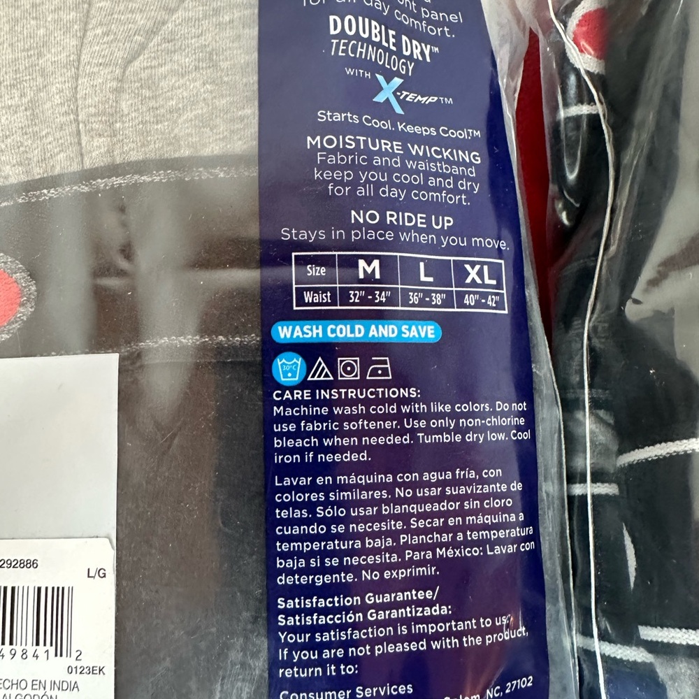 (2) Champion Elite Men's Boxer Briefs - Black, Gray, Blue size Large New in Bag - Picture 8 of 9